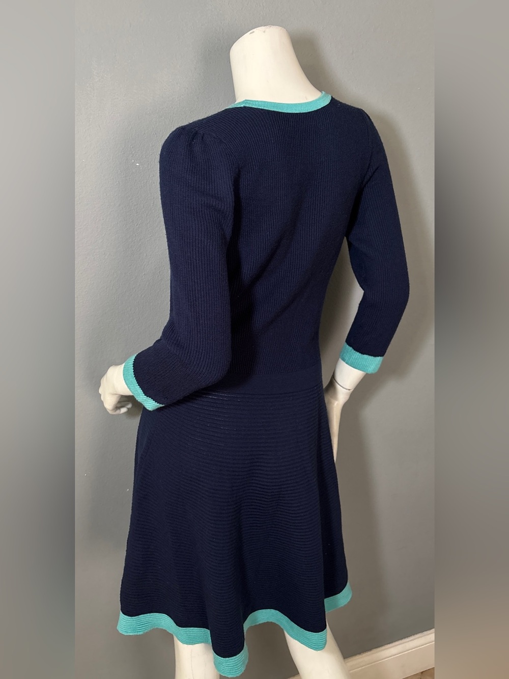 Lilly Pulitzer Navy Dress with Light Blue Trim - Picture 4 of 7